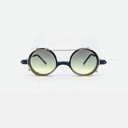 （Sprung Eyewear）Sprung #03 [ 丸型レンズ / クリップオンサングラス / アセテート / チタン / レンズ交換可 / 鯖江産眼鏡 ]