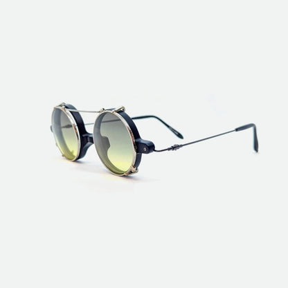 （Sprung Eyewear）Sprung #03 [ 丸型レンズ / クリップオンサングラス / アセテート / チタン / レンズ交換可 / 鯖江産眼鏡 ]