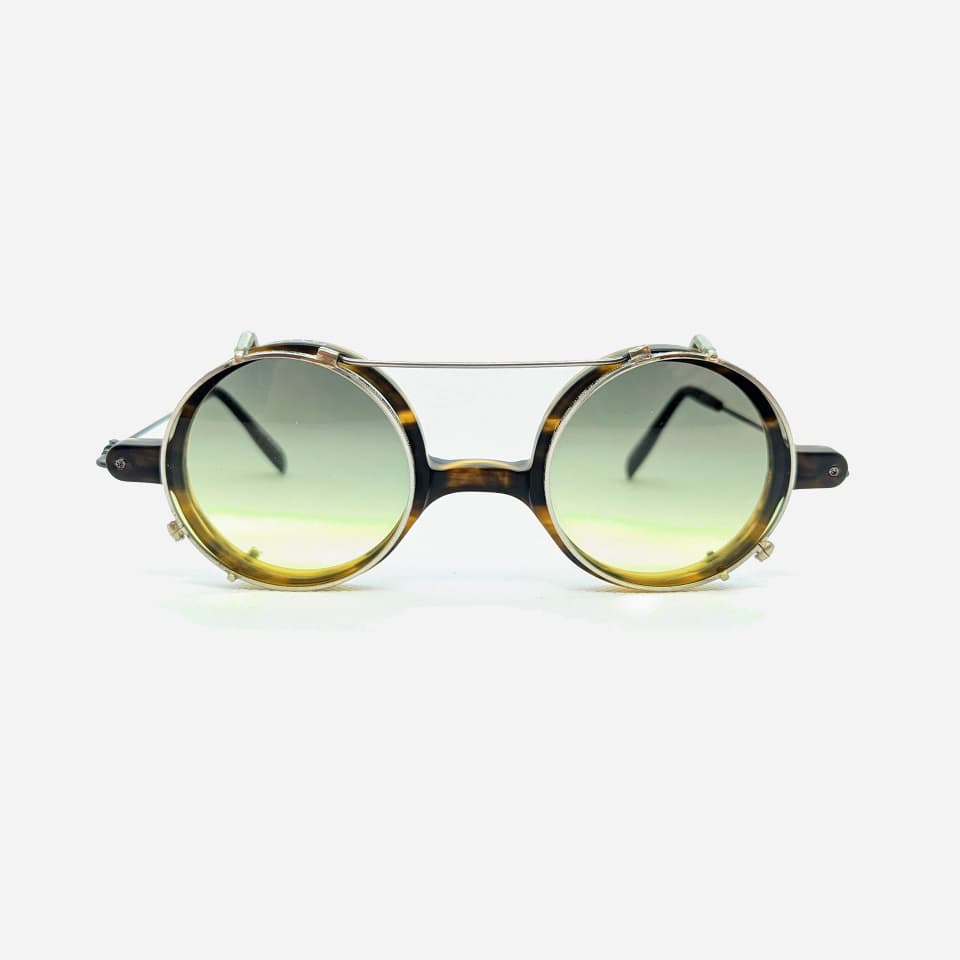 （Sprung Eyewear）Sprung #03 [ 丸型レンズ / クリップオンサングラス / アセテート / チタン / レンズ交換可 / 鯖江産眼鏡 ]