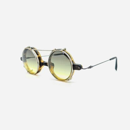 （Sprung Eyewear）Sprung #03 [ 丸型レンズ / クリップオンサングラス / アセテート / チタン / レンズ交換可 / 鯖江産眼鏡 ]