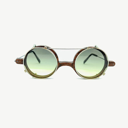 （Sprung Eyewear）Sprung #03 [ 丸型レンズ / クリップオンサングラス / アセテート / チタン / レンズ交換可 / 鯖江産眼鏡 ]
