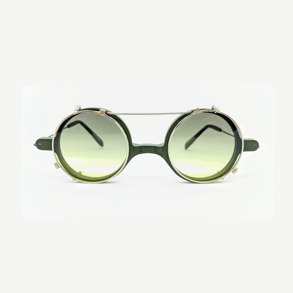 （Sprung Eyewear）Sprung #03 [ 丸型レンズ / クリップオンサングラス / アセテート / チタン / レンズ交換可 / 鯖江産眼鏡 ]