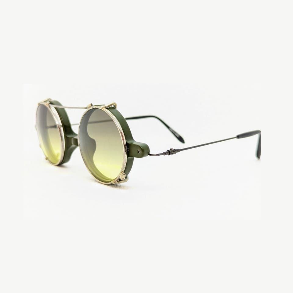 （Sprung Eyewear）Sprung #03 [ 丸型レンズ / クリップオンサングラス / アセテート / チタン / レンズ交換可 / 鯖江産眼鏡 ]