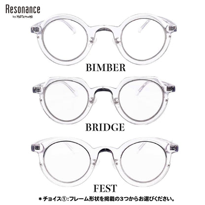 （Resonance・サングラスタイプ・C1：Silver）BIMBER / BRIDGE / FEST [クリアフレーム / アセテート]