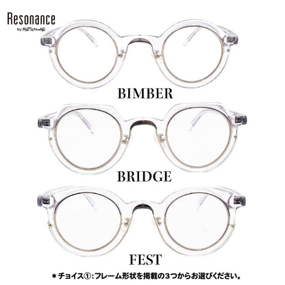（Resonance・サングラスタイプ・C2：Gold）BIMBER / BRIDGE / FEST [クリアフレーム / アセテート]