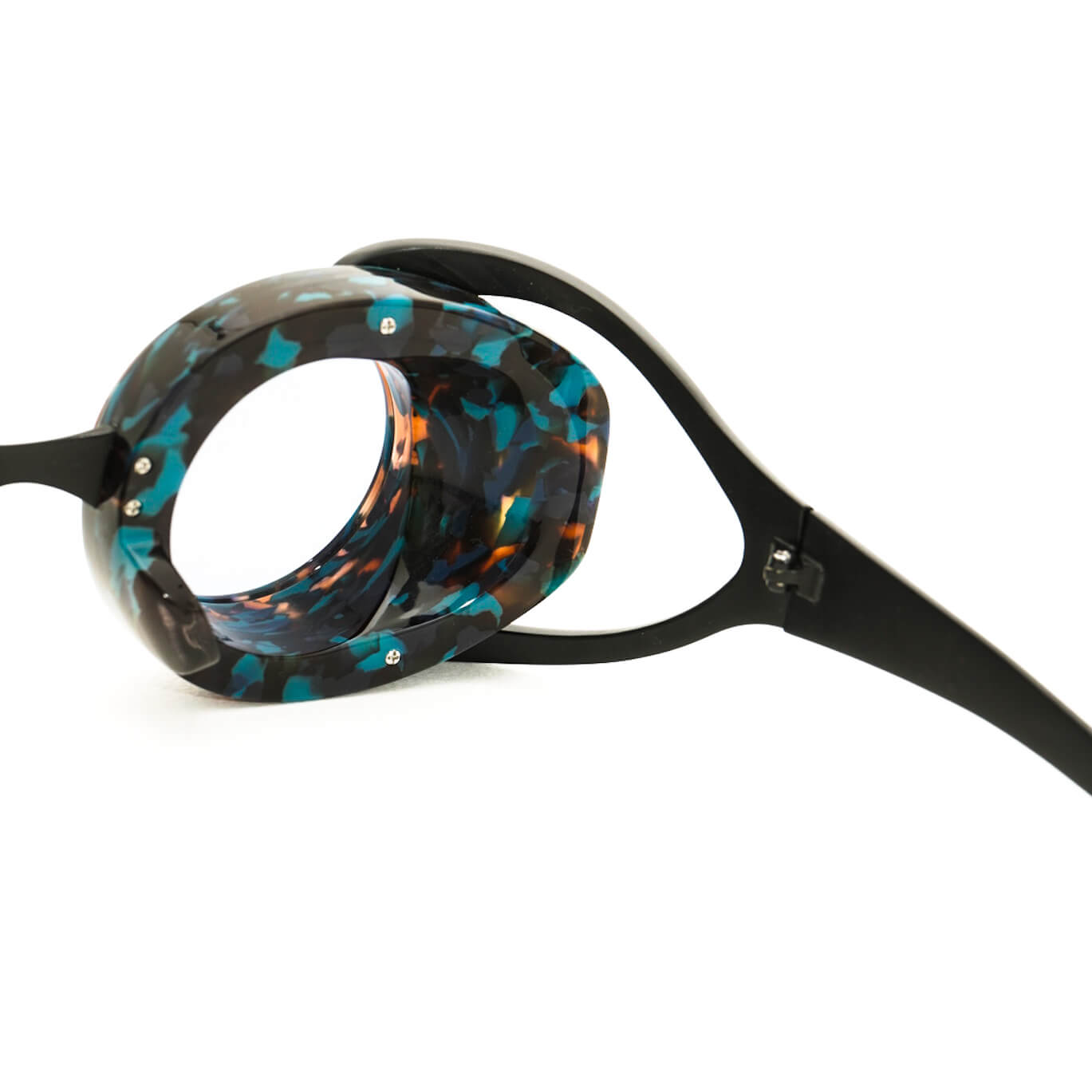 【アウトレット品】Blasphemy C4：BLUE DEMI × MAT BLACK [ 重め / 独特な丸型レンズ / レンズ交換可 / サングラス / 個性的なデザイン / メタル / アセテート ]