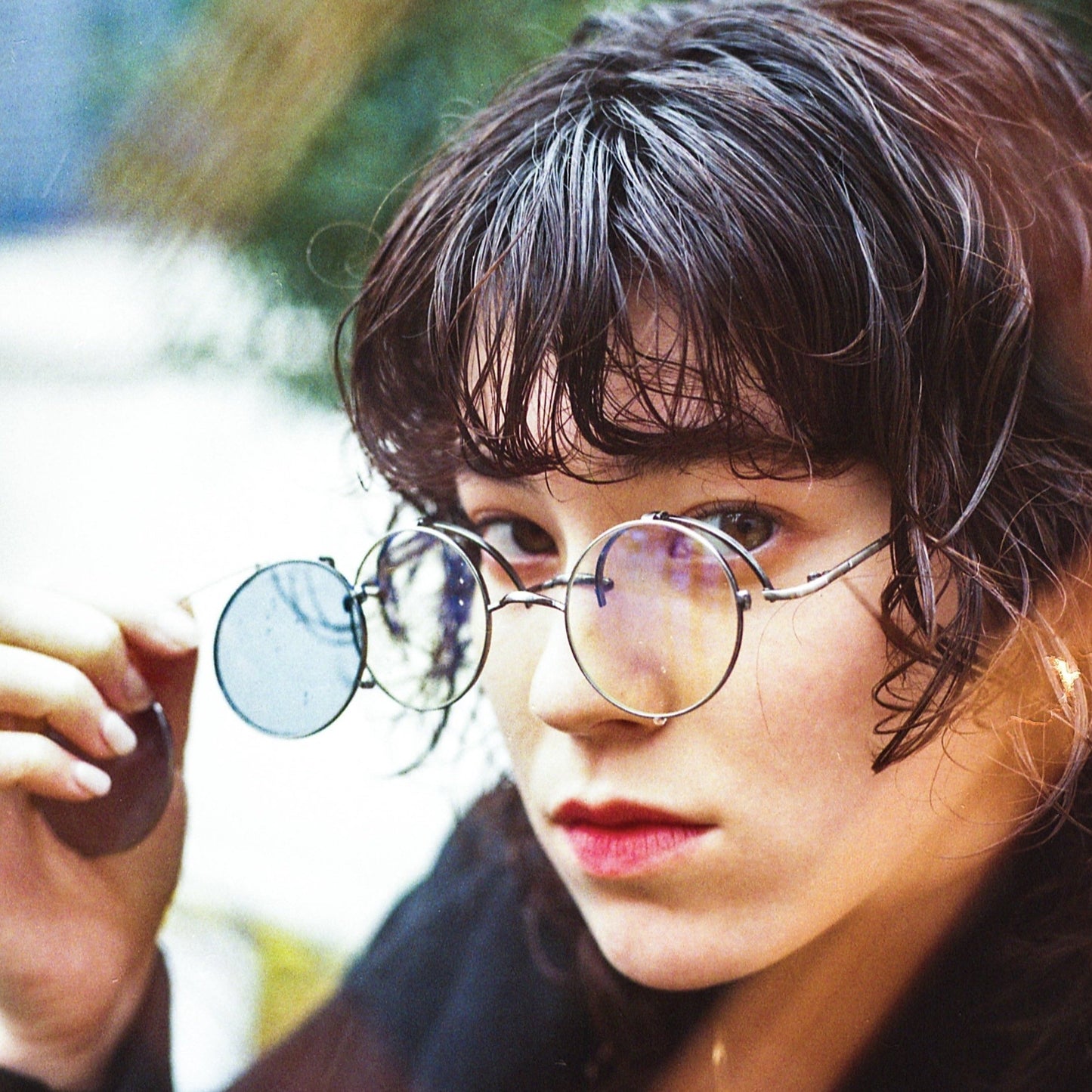 （TRAD）Lily [跳ね上げレンズ / 度なしブルーライトカットレンズ / レンズ交換可 / チタン製 / 縄手巻き or ストレートテンプル ]